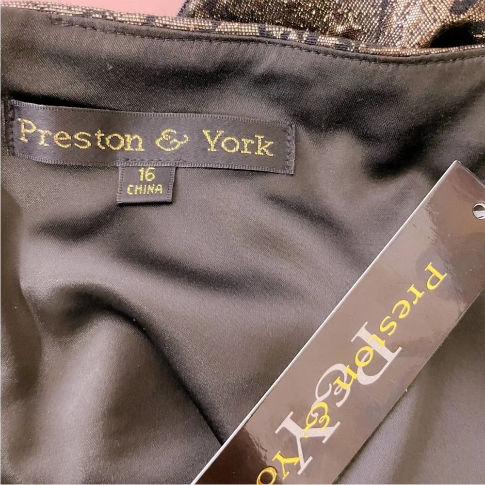 Jacquard Aurelia Black Gold Belt Sheath Midi Dress - Picture 8 of 9